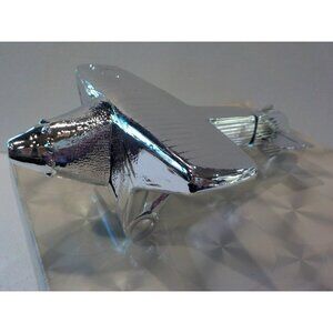 Vintage Avon Spirit of St. Louis Excalibur After Shave 6 fl oz Chrome Airplane